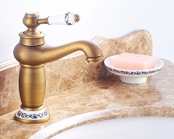 Vòi Lavabo nóng lạnh (Tân Cổ Điển) Hợp kim đồng thau - Cao cấp HVMMA ITALIA